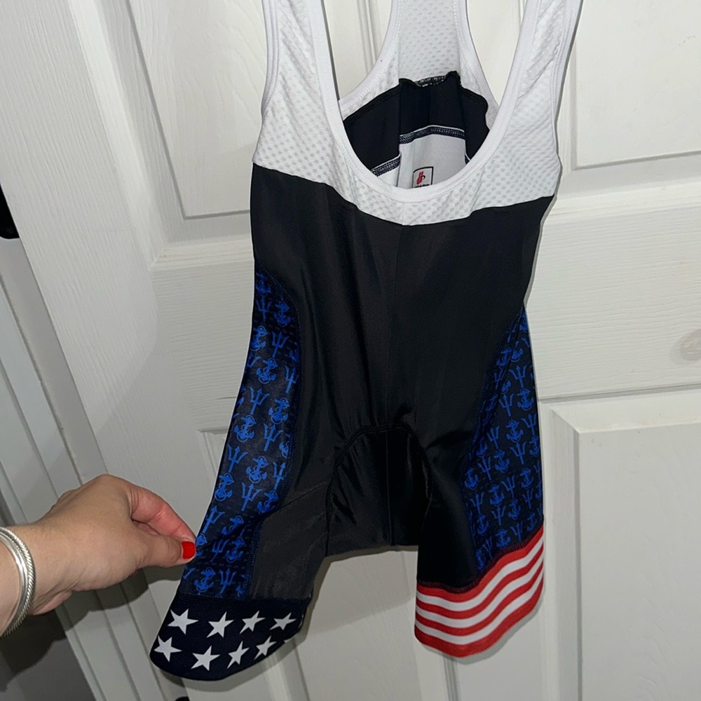 Navy bib shorts